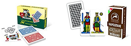 Modiano Poker 98 - Carte Da Poker Italiane & - Carte Da Gioco Del 150° Anniversario, Colore Napoletane Marroni, 300082