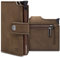 BEWMER v2 Portafoglio Uomo Slim In Similpelle Con Protezione RFID Anticlonazione – Porta Carte Di Credito Uomo E Donna Per 9 Tessere, Con Portamonete – Porta Tessere, Caffè Marrone