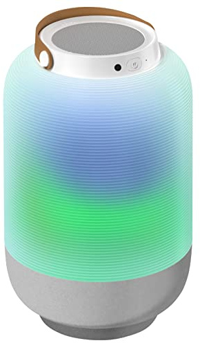 Aura Grosse Veilleuse Adulte Multicolore - Enceinte Bluetooth Lumineuse Portable d'Ambiance, Rechargeable par USB, 8 Heures d'Utilisation a Pile sans fil, Lampe Telecommande pour Chevet ou l'Exterieur