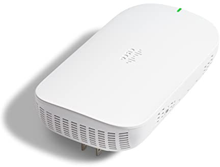 Cisco Business 151AXM Wi-Fi 6 2x2 Mesh Extender - Wall Outlet, 3-Year Hardware Protection (CBW151AXM-B-NA) | Requires 150AX Access Points, White