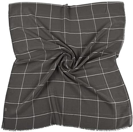 QinMMSPORTS Damen Mode Baumwolle und Leinen Gitter Druck Paris Gaze Schal Krawattenschal Verhindert Sonnenbaden im Großer Schal Schal Damen Rot Winter (Drak Gray, One Size)