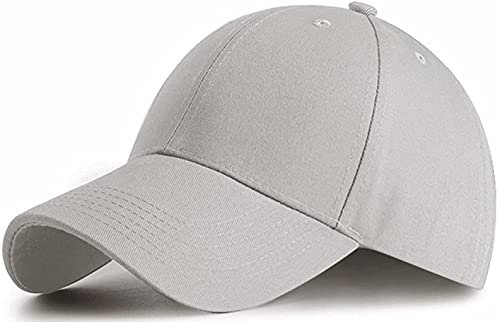 Etyepoh Baseball Cap für Herren und Damen, Unisex Kappe Verstellbar Reine Farbe Baseboard Baseballkappe Mütze (DE/NL/SE/PL, Alphanumerisch, Einheitsgröße, A-hellgrau 02)