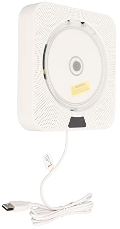 Lettore CD da Parete, Lettore CD Montabile a Parete Bluetooth Lettore Musicale CD Portatile con Telecomando Supporto CD/USB/Piccola Scheda di Memoria/Bluetooth/Radio FM