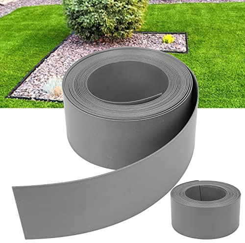 Ansobea Bordure de pelouse en Plastique Facile à Travailler - Bordure de pelouse en Plastique Solide - Résistant aux UV - Résistant aux intempéries - Bordure de Tonte pour Parterre de Fleurs