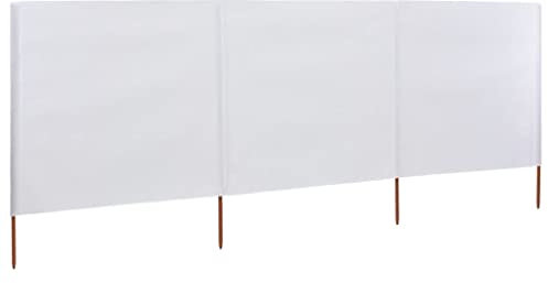 Higsose Cortavientos plegable de 3 piezas, 400 x 120 cm, para playa, resistente al viento, protección contra el viento, protección visual para jardín, exterior, camping, parque, protección contra el