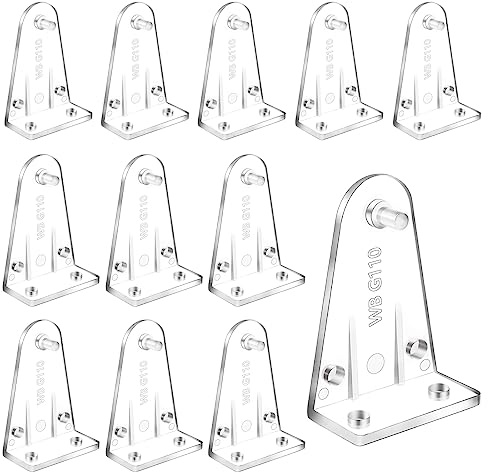 12 Pieces Blind Hold Down Brackets 2 Inch Clear Plastic Blinds Hooks Bottom Rail Hold Clips Replacement for Horizontal Blinds