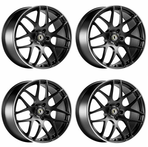 4x Schmidt Felgen Gambit 8.5Jx20 ET28 5x112 SatinBlack Hornpoliert kompatibel mit Mercedes-Benz CLS-Klasse MKI W219, CLS-Klasse MKII W218, CLS-Klas