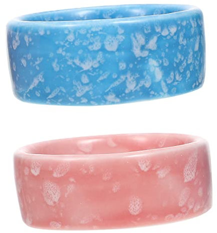 FRCOLOR 2stücke Keramik Futternapf Für Hamster Und Meerschweichwweinchen Kleine Schale Wassernapf Gericht Für Kleintiere Abwaschbar Und Langlebig