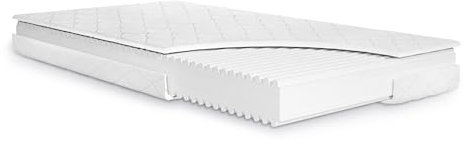 Julius Zöllner Jugendmatratze Basic Junior – Hochwertige Juniormatratze, Formstabiler Komfortschaum mit Wellenprofil, OEKO-TEX Standard 100, Made in Germany, Größe 90x200cm