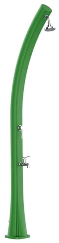 Starmatrix Doccia Solare Verde RAL3028 in Polietilene HD con Serbatoio da 25L e Soffione Rotondo per Spazi Esterni Piscine e Attivita Allaperto Rio Green