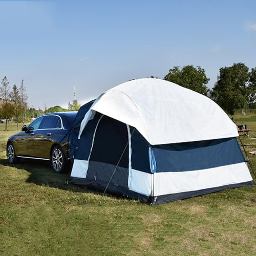 LYUCAYHQ Auto Zelt für SUV, Auto-Camping-Utensilien, Regensicheres Autozelt, Sonnenschutz-Sonnenschutz und Transparentes Netz-Moskitonetz, Wasserdicht 3000 mm UPF 50+