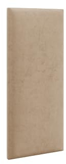 LIKMA Wandkissen Stoff Polsterpaneel Beige 50x40 cm Gepolstert Wandkissen Bett Polsterpaneel Wandpolster Wandschutz Polstert Paneel Lendekissen Modernes Kopfteil Kopfenden Stoff: Riviera 24