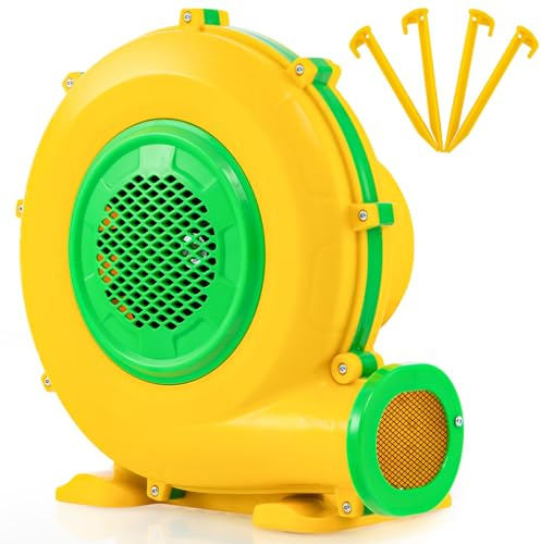 COSTWAY Ventilatore di Aria del Castello Gonfiabile, Soffiatore per Giochi Gonfiabili con Cavo di Alimentazione, per Castello Gonfiabile, Scivolo Acquatico e Giochi Gonfiabili (950W)