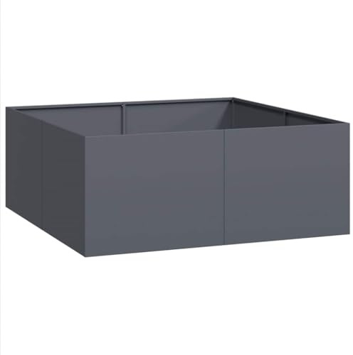 vidaXL Pflanzgefäß Anthrazit 100x100x40 cm Stahl