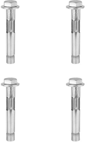 4 Stück M6 x 60 mm Dehnschrauben, Edelstahl-Sechskant-Dehnschrauben, robuste Befestigungsanker für Beton, Mauerwerk und Ziegelwand