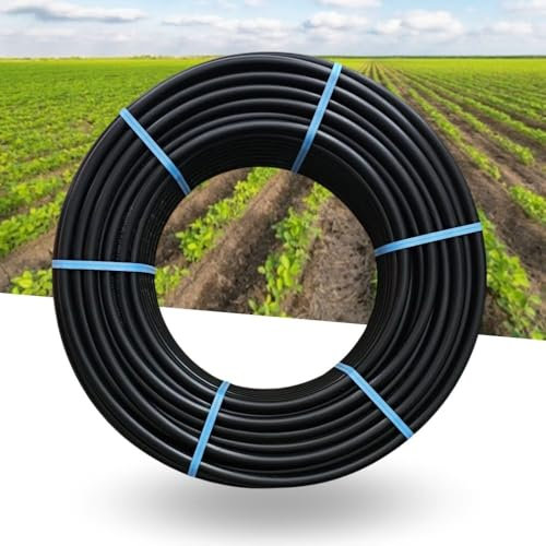 Tubo in Polietilene Diam 25 mm PN6 bassa densità per Irrigazione Orto, Giardino e Serra | Sistemi di acqua | Impianti pluristagionali per colture a pieno campo | Resistente ai raggi UV (50 METRI)