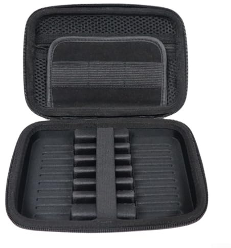 Jonikuper Dart-Tragetasche, EVA-Dart-Etui, für 6 Dart-Schäfte, mit Griffschlaufe, innerer Stützbasis, Netztaschen, 19,1 x 13,9 x 5,97 cm, Wie abgebildet