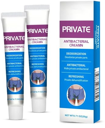 2 PCS Crema Íntima para Hombres, Crema Antipicazón para los Genitales Masculinos, Crema para Picazón Jock Itch, Crema de Balanitis, Crema Calmante para Aliviar la Picazón para las Partes Privadas (B)