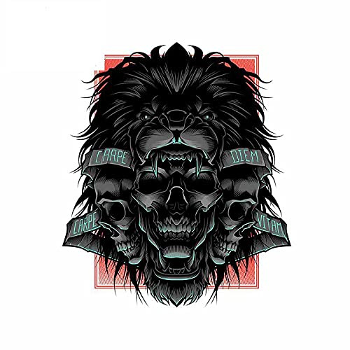 13cm x 11cm para Carpe Diem Lion pegatinas de vinilo para coche impermeable SUV ventana a prueba de arañazos