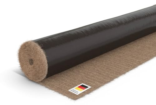 blizz-z Mulchmatte mit Kokos und Unkrautschutzfolie B:2,4mx L.30m - 1 Rolle | Böschungsmatte, Erosionsschutz, Winterschutz für Grünflächen, 2-lagig, Stärke 530 g/m² - Made in Germany