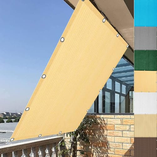 Clôture opaque en polyéthylène haute densité pour balcon et terrasse Protection UV Crème 115 x 1000 cm