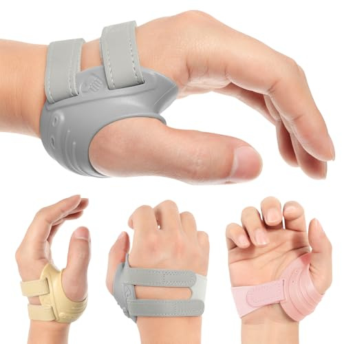 FORTEMOTUS CMC Thumb Brace, Thumb CMC Joint Support Stabilizer for Pain Relief, Tendonitis, Instability, Lightweight & Adjustable Thumb Support Brace for Men and Women (Ash, Left Hand, Medium)