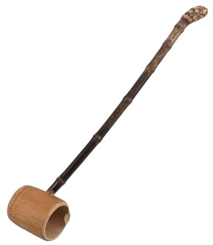 Abaodam Langer Bambus Wasserschöpflöffel Mit Robustem Material Hitzeabweisend Teezeremonie Zubehör Vielseitig Einsetzbar Für Camping Küche Und Wein Dipgerät