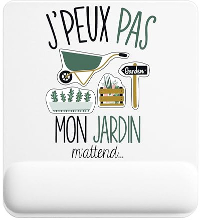 Planetee Tapis de Souris Jardin | Accessoire Bureau Ergonomique - Idéal pour Anniversaire, Collègue, Secret Santa Noël, Fête des Pères et Fête des Mères