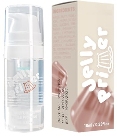 Primerie De Gelée - Base De Maquillage Hydratant, Peau Du Visage Plus Fluide | Hydratant De Longue Durée De Pores Durable, Amorçage De Gel Léger Finition Rosée Pour Application De Maquillage Ra