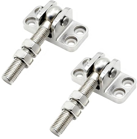 Einstellbare Torscharniere M16 112 mm, 2er Set Edelstahl Torangel Schwerlast Anschraubplatte für Gartentor, Hoftor & Zauntor aus Holz/Metall – Torangel (M16-112 mm)