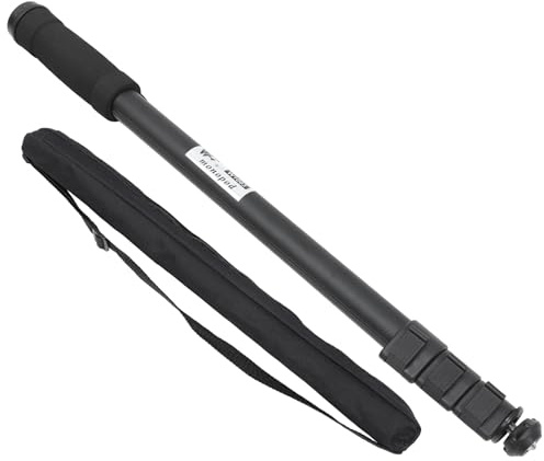 HEALSOPTHY Monopode Compact Télescopique en D'aluminium Léger de Alliage Portable Stable et Support Noir Capacité Maximale 3 Kg pour Appareil Photo pour Photographie en Extérieur