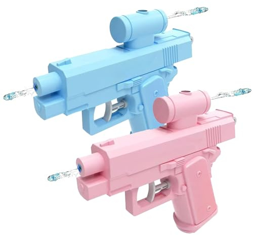 LIULINY 2 stycken skämtsam vattenpistol, tvåvägs kompulsiv vattenpistol, omvänd pistol, skolmaterial spel, idealiska originella presenter till vänner, klasskamrater och familj