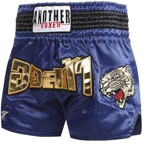 Eandarui Barn, boxning, shorts, pojke, muay thailändska byxor, byxor, MMA kickboxningsleggings, lapptäcke, träningsshorts för träning, junior, sport, gym, Marinblå A, 110-122