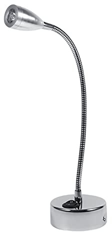 Cufaee Schwanenhalsleuchte, moderne silberne LED-Wandlampen, LED-Leselampen für Bett, Kopfteil, Schreibtisch usw (Mit Schalter Warmweiß)