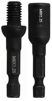 NiuLumea M6 M8 M10 Hanger Bolt and Threaded Insert Driver Tool Set, Self-Tapping Socket Adapter with 14 Inch Hex Shank Woodworking