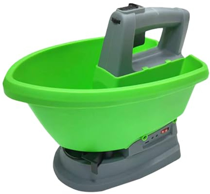 Wynrzyj Spargitore da giardino a mano con larghezza di uscita regolabile, modalità ventaglio, dispersione fino a 140 gradi, perfetto per diversi tipi di scrofe, batteria spargitore