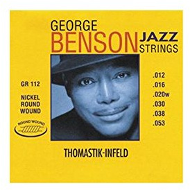 Thomastik Saiten für E-Gitarre George Benson Jazz Guitar Satz GR112 Medium Light Nickel roundwound .012 -.053