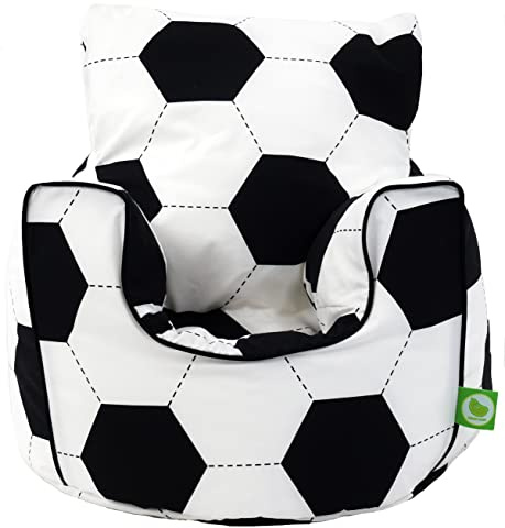 Cotton Football Bean Bag Arm Chair with Beans