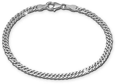 SilberDream Armschmuck 18,5cm Armband Panzerkette Damen Herren Silber SDA2368J Silber Armband