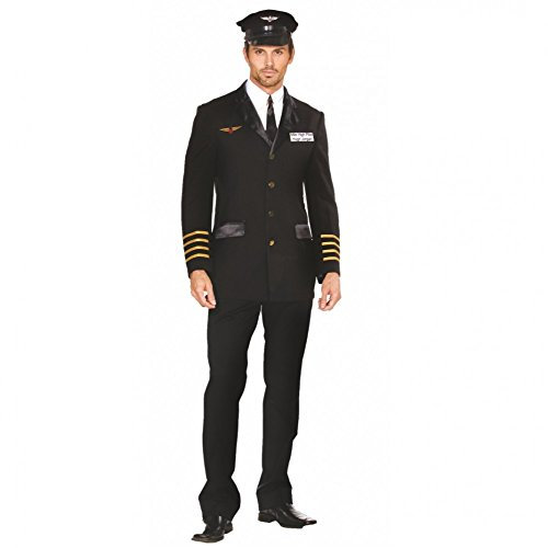 Dreamgirl AG Kostüm Flugkapitän Alex Gr. XXL Piloten Jacke Mütze Uniform Pilot Fasching