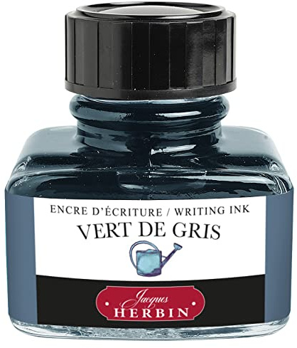 Jacques Herbin 13007T - 30ml Bottle of ink for Fountain Pens and Rollerball Pens - Vert de gris