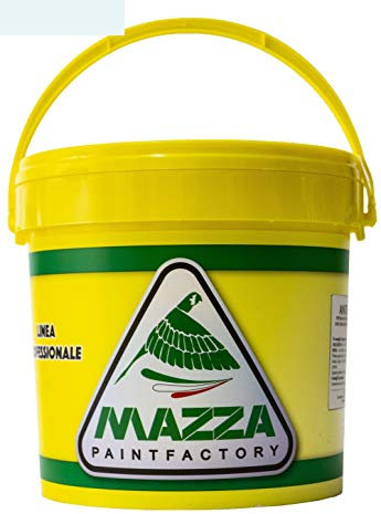 MAZZA Pittura Al Quarzo Per Muri Interni Ed Esterni Lt 5 Ad Alto Potere Coprente Colorificio (Azzurro Cielo1 Mz1170)