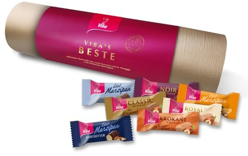 Viba Nougat-urval, Vibas bästa, presentrulle (Viba's bästa, nougat- och marsipan-urval, 442,5 g)