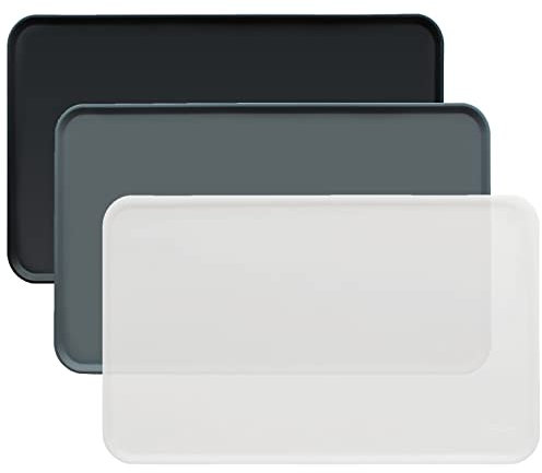 KaraLuna© Basic Silikon Unterlage 60x40 cm, transparent I rutschfest Napfunterlage für Hundenapf Katzennapf I Futtermatte Hunde Katzen Matte