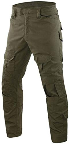 Czen Pantaloni da Paintball da uomo Pantaloni da combattimento Pantaloni tattici BDU Uniforme militare Pantaloni softair da caccia (GREEN,L)