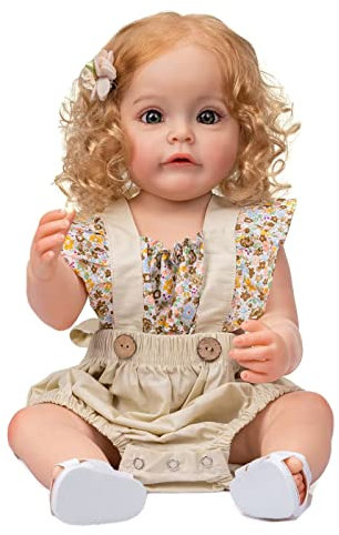 Hoseirty 22Zoll/55cm Reborn Baby Puppe Lebensechte Baby Puppe Vinyl Baby Puppe Realistische Reborn Puppe