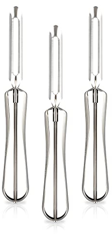 Linden Sweden Original Jonas Vegetable Peeler for the Kitchen, Made in Sweden, Carrot Peeler with Ergonomic Handle for Safety and Control, Dishwasher Safe Potato Peeler, Pack of 3