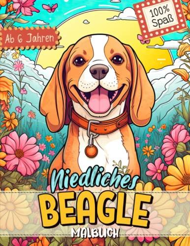 Beagle Malbuch: Süße Hundemotive zum Ausmalen und zur Entspannung – Ein Ausmalbuch mit 40 Wunderschönen Malvorlagen für Erwachsene, Kinder und Alle Hundeliebhaber