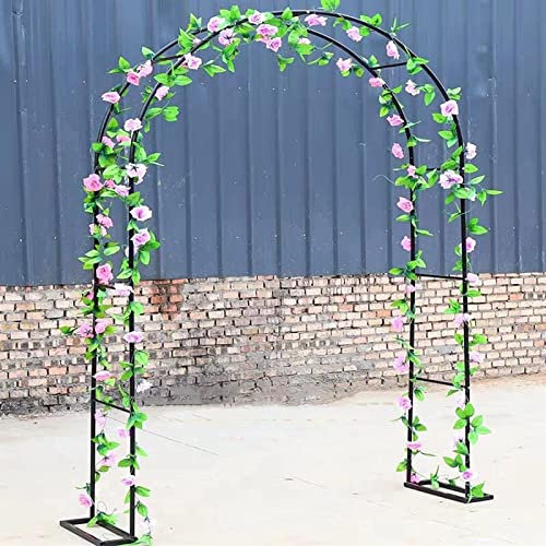 Arche Jardin Aluminium Largeur, Arche À Rosiers Métal, Filet À Plantes Grimpantes, Filet de Treillis, pour Récolte de Concombres, Légume, Vignes, Plantes Grimpantes,240x220x40CM