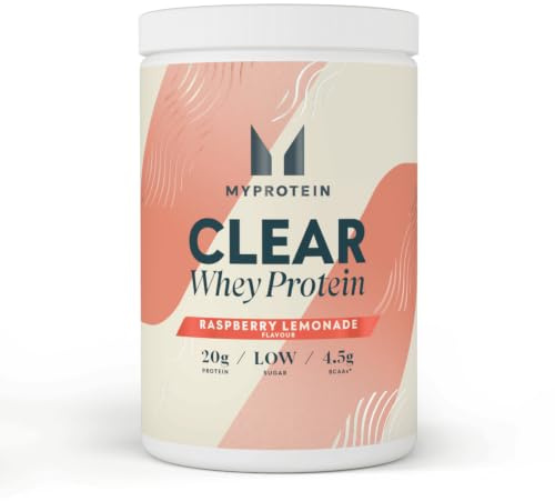 Myprotein® - Clear Whey Isolate - 500g - Raspberry Lemonade Flavor - Whey Protein Powder - Naturally Flavored Drink Mix - Daily Protein Intake for Superior Performance